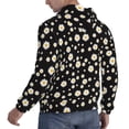 thumbnail image 3 of KLL Daisy Print Mens Hoodie Long Sleeve Casual Pullover Hooded Sweatshirt Fashion Drawstring Hoodies with Pocket-3X-Large, 3 of 6