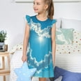 thumbnail image 4 of Fotbe Heart Shaped Cloud Vestido de Dormir para Niñas de 3 a 10 Años, Mangas Cortas, Estilo Princesa, Pijama Camisón con Mangas Voladas-Medium, 4 of 6