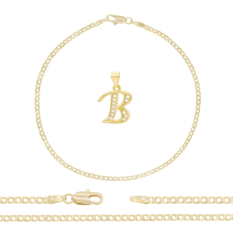 B initial anklet hotsell