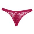 thumbnail image 6 of Mens Underwear Men Lingerie Floral Lace Semi See-through Bikini Briefs T-back Underwear, 6 of 8
