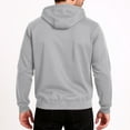 thumbnail image 5 of Evdexr Oversized Hoodies Mens Pullover Zip Up Drawstring Long Sleeve Hiking Jacket Winter Fleece Big and Tall Hooded Sweatshirts Cotton Plain Coat Light Gray 2XL, 5 of 5