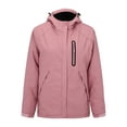 thumbnail image 5 of Heated Jacket Women Fast Warm Up 3 Zone Usb Charging Detachable Hood Solid Color Fleece Windproof Puffer Jacket Long Sleeve Zip Up Coat Womans Jacket, 5 of 9