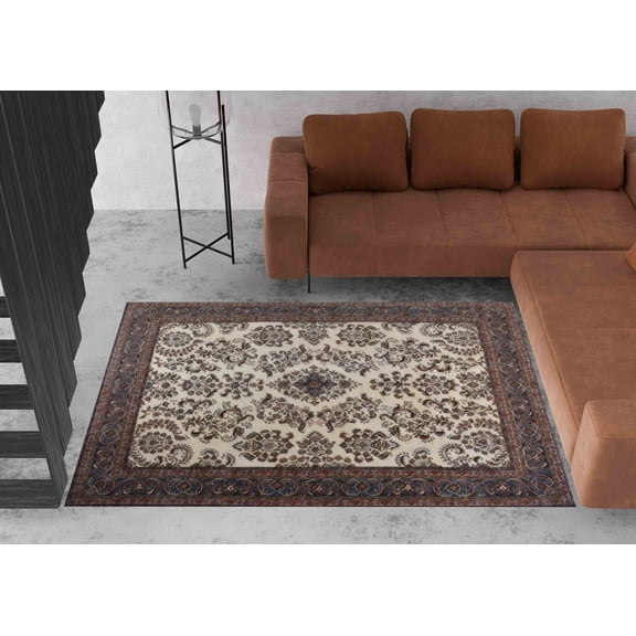 Brown Rugs, Floral Rugs, Floral Pattern Rugs, Antique Decor Rug, Turkish Rug, Gift For Her, Bathroom Rug, Wedding Rug, Entryway Rug, 2'x3' - 60x90 cm