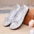 thumbnail image 5 of Women's Embroidery Lace Mesh Flats, Elegant Round Toe Flat Shoes Fashionable Lightweight Breathable Shoes, 5 of 6