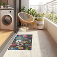 thumbnail image 4 of Yayeee Doormat for Indoor Entrance 32" x 20" Non Slippery Floor Rug, Blue Colorful Flowers, 4 of 8