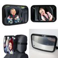 thumbnail image 3 of Red Espejo del bebé del asiento trasero para el niño pequeño de la vista posterior del coche con 360 grados ajustables, 3 of 5