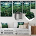 thumbnail image 4 of Designart "Emerald maze surreal Illusions In Green"Surrealism Metal Wall Art Green Modern Office Room Wall Art, 4 of 6