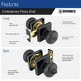 thumbnail image 4 of Brinks Contemporary Privacy Doorknob, Tuscan Bronze, 4 of 7