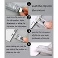 thumbnail image 2 of 2Pcs Portable Binder Clip Stapler, Includes 100 Reusable Clips, Handheld Paper Clam Clip Dispenser Large Size, Mini Push Stapler Clamp Staplers for Desktop Document Home (White), 2 of 7