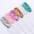 thumbnail image 3 of 6 Colors Chunky Glitter Nail Sequins Iridescent Flakes Colorful Mixed Nail Art mermaid Makeup, 3 of 4