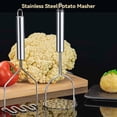 thumbnail image 2 of 2 Pcs Potato Masher for Potatoes, Heavy Duty Stainless Steel Integrated Kitchen Tool, 2 of 8