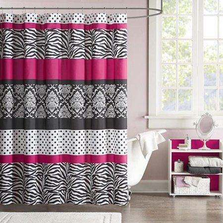 Mi Zone Reagan Print Stripes Kids Shower Curtain Zebra Mi Zone Reagan Print Stripes Kids Shower Curtain Zebra Curtains For Bathroom