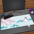 thumbnail image 3 of Alfombrilla de ratón de estilo japonés con diseño de flor de cerezo Fuji, alfombrilla de ratón grande XXL para Gamer XL, 100x50, alfombrillas de escritorio, teclado, alfombrilla de goma para mesa, 3 of 5