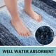 thumbnail image 2 of Alfombra de baño Arotive de microfibra absorbente, 60 x 40 cm, color azul, 2 of 9