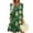 Army Green, variant on Christmas Dresses for Women Women's Christmas Printed Fashionable V-neck Button Seven Part Cuff Pocket Dress for Holiday Party,Army Green,L