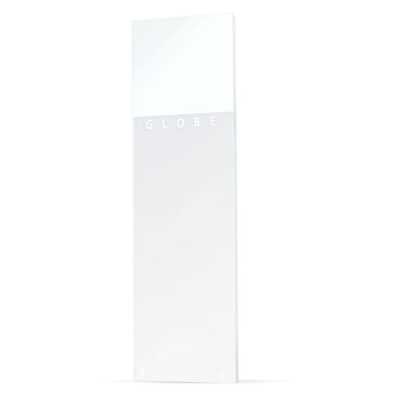 Globe Scientific 1358W-72 Borosilicate Glass Microscope Slide, Diamond White, 90° Ground Edges, 25 mm Width x 75 mm Length (Pack of 72)