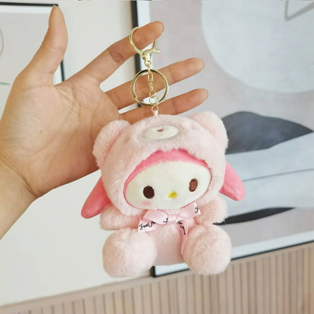 Porte-clés Sanrio Kawaii Hello Kitty Rose Kuromi Melody Cinnamoroll Car 