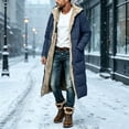thumbnail image 6 of FSYBOA Men's Hooded Puffer Coat, Warm Long Length Thick Fleece Lined Winter Outerwear Coat Navy Size 3XL, 6 of 6