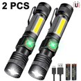 thumbnail image 1 of Linterna de luz negra recargable, linterna táctica LED 3 en 1, luz negra ultravioleta y luz roja, 1200 lúmenes, 7 modos de luz, con zoom, resistente al agua, tamaño de bolsillo Afortunado Sencillez, 1 of 5