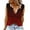 Wine, variant on Lindreshi Tank Tops for Women Women's Fashion Casual Printed Vest V-Neck Sleeveless Blouse Buttons Tops