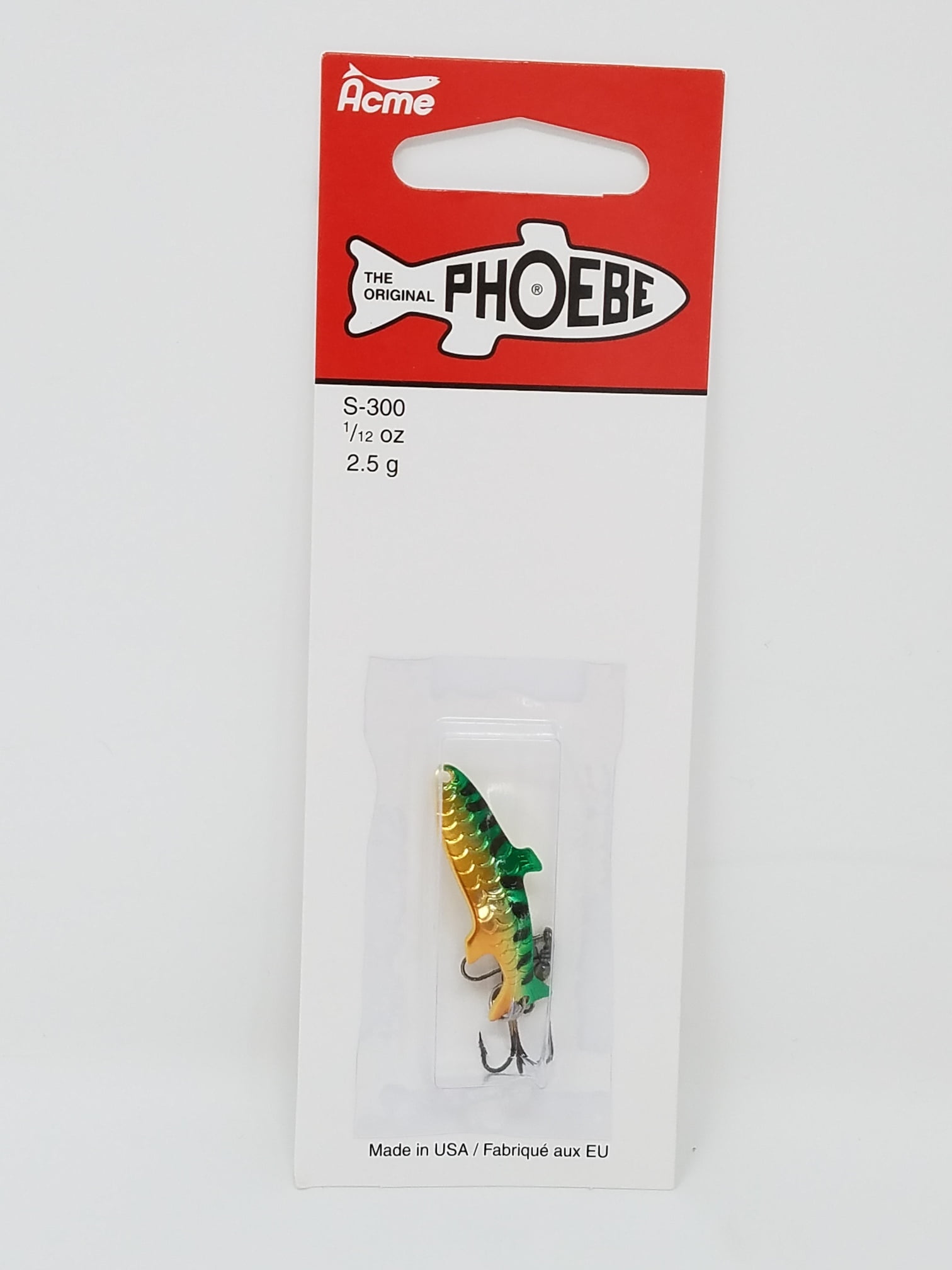 Acme Tackle Phoebe, Fishing Lure Spoon 1/12 oz., Metallic Perch