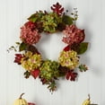 thumbnail image 5 of Nearly Natural Polyester Hydrangea Fall Artificial Wreath, with Hydrangea, 25" (Multicolor), 5 of 5