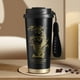 thumbnail image 1 of Taza de aislamiento de acero inoxidable 304 con pajita, portátil, de alto color, taza para caminar Suzuran, taza de regalo, tazas de café con aislamiento, taza de café portátil de acero inoxidable, 1 of 6