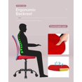 thumbnail image 4 of BestOffice Home Office Chair Chaise de Bureau à Domicile Ergonomique en Maille, Soutien Lombaire, Pivotante à Roulettes, Dossier Mi-Haut Ajustable pour Filles, Rouge, 4 of 7