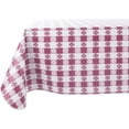 thumbnail image 1 of Yourtablecloth Checkered Vinyl Tablecloth with Flannel Backing for Restaurants, Picnics, Bistros, Indoor and Outdoor Dining Burgundy and White, 52X90 Rectangle/Oblong, 1 of 6