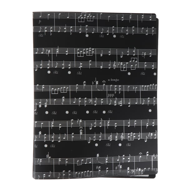 Fichero de hoja de música Carpeta de almacenamiento de papel portátil A4 Tamaño Documentos Titular (negro)