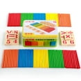 thumbnail image 4 of Anvazise Colorful Wooden Number Sticks Counting Blocks Math Operation Education Kids Toy One Size, 4 of 13