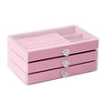 thumbnail image 3 of Caja de joyería portátil, caja de almacenamiento de joyas, anillos para mujeres y niñas, relojes con espejo, organizador de joyas acrílico de gran, 3 of 9