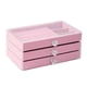 thumbnail image 3 of Caja de joyería portátil Fernando organizador de joyas con espejo 3 capas grandes, 3 of 8