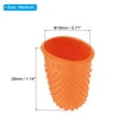 thumbnail image 2 of Protecciones de dedo de goma Uxcell, cubiertas de silicona para el pulgar, 10 unidades, tamaño mediano, color naranja, 2 of 5