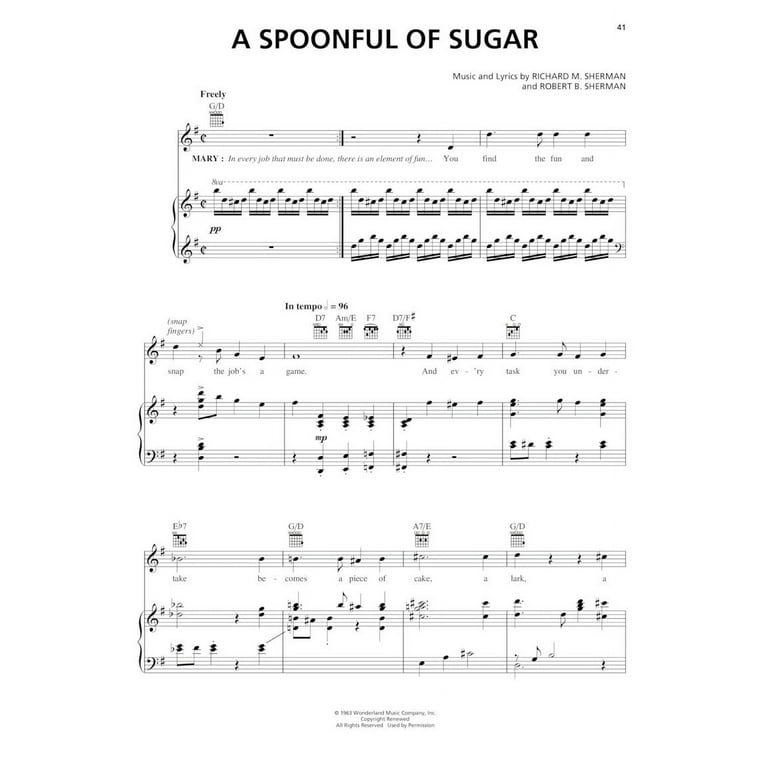 A Spoonful Of Sugar  Disney's My First Songbook - Volume 3 by Hal Leonard  LLC Sheet Music