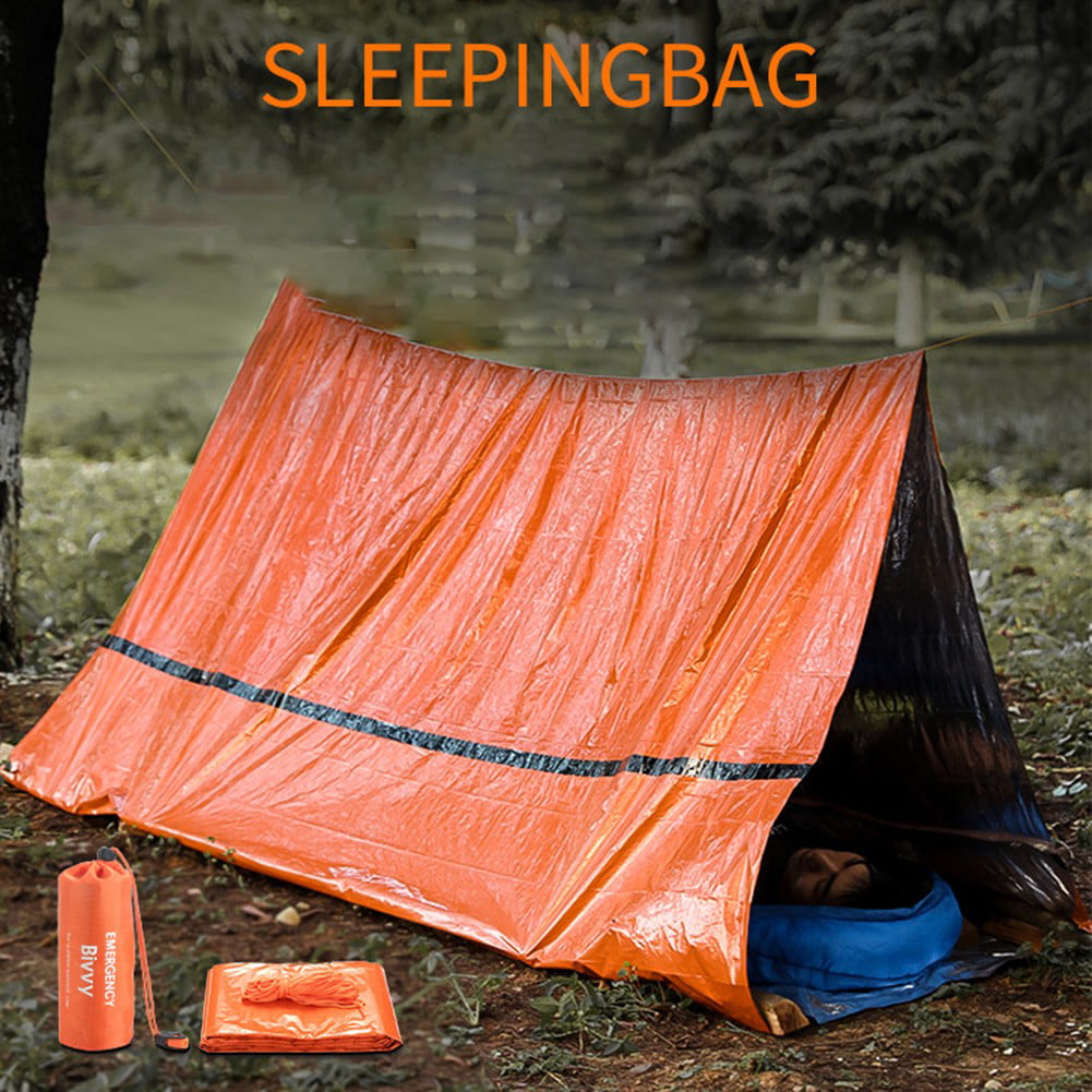Emergency TENT Survival Folding Camping Rescue Reflective Shelter Blanket Bag 