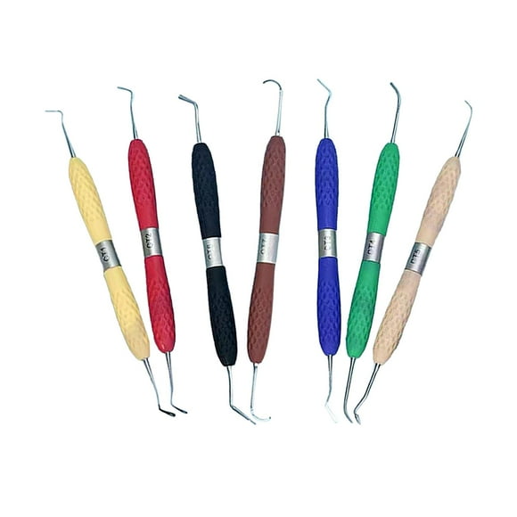 Instrumentos de resina Sunnimix 7 piezas Herramienta de relleno compuesto Empaste dental