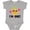 AC-Heather Grey, variant on First Birthday Hawaiian Pineapple Girls Baby Bodysuit