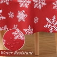 thumbnail image 6 of Christmas Tablecloth 60 Inch, Round Table Cloth Outdoor Winter Christmas Decorations Table Decor Dining Table Cover, Farmhouse Xmas Red Snowflake for Banquet Party Kitchen Dining Room, 6 of 6