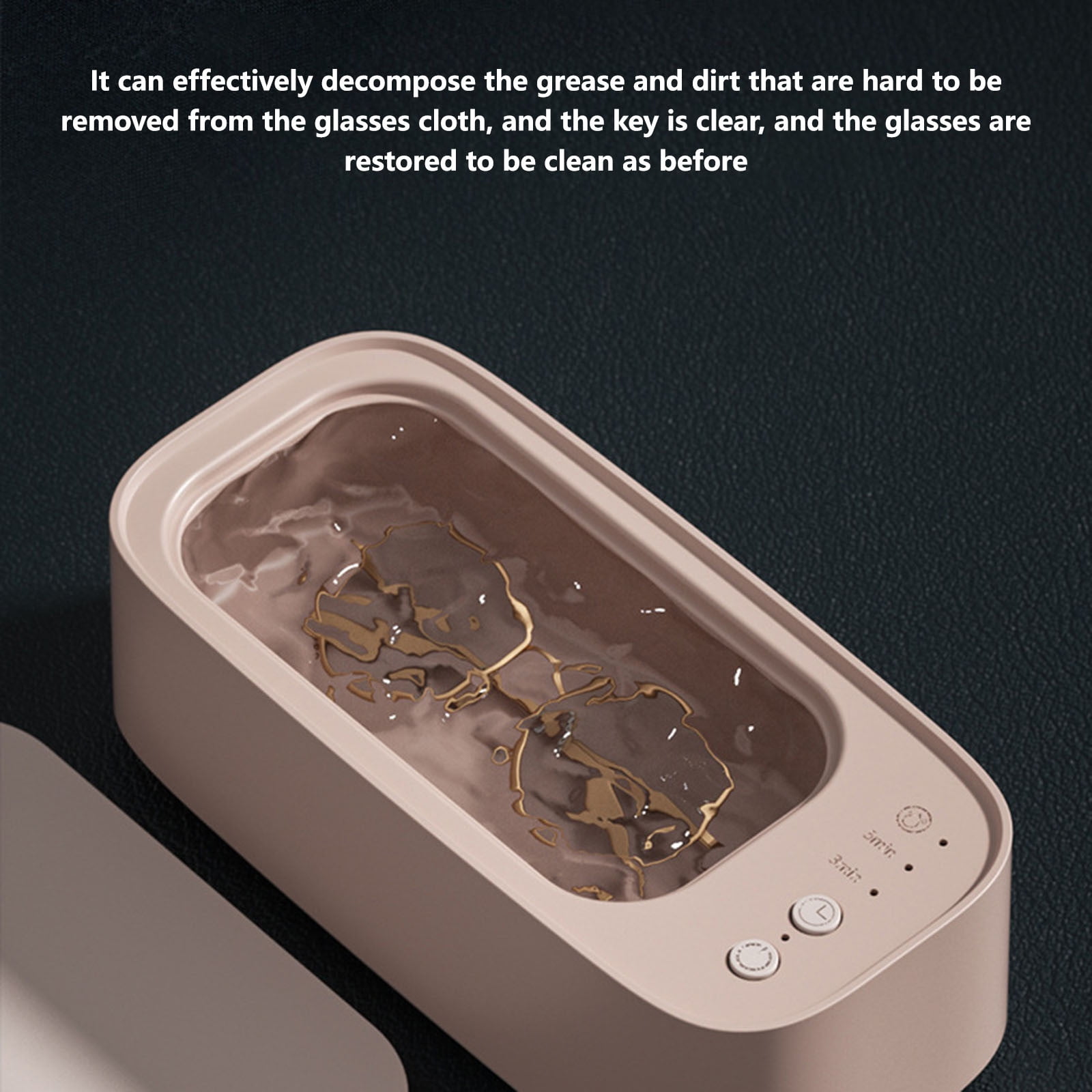HARPI Premium Pink USB Ultrasonic- Glasses Cleaner Jewelry Cleaner Household Small Jewelry Cleaner.