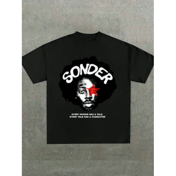 SONDER pattern print T-shirt unisex summer short-sleeve T-shirt