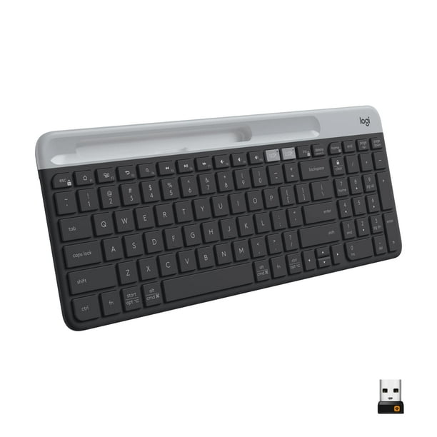 Teclado Logitech K585, delgado, inalámbrico, multidispositivo, grafito