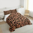 thumbnail image 3 of jejeloiu Abstract Cheetah Print Full Size Comforter Sets,Leopard Animal Texture Bedding Comforter Set,Brown Black Bedding Sets For Teens,Super Cozy Room Decor Reversible,3 Pieces, 3 of 8