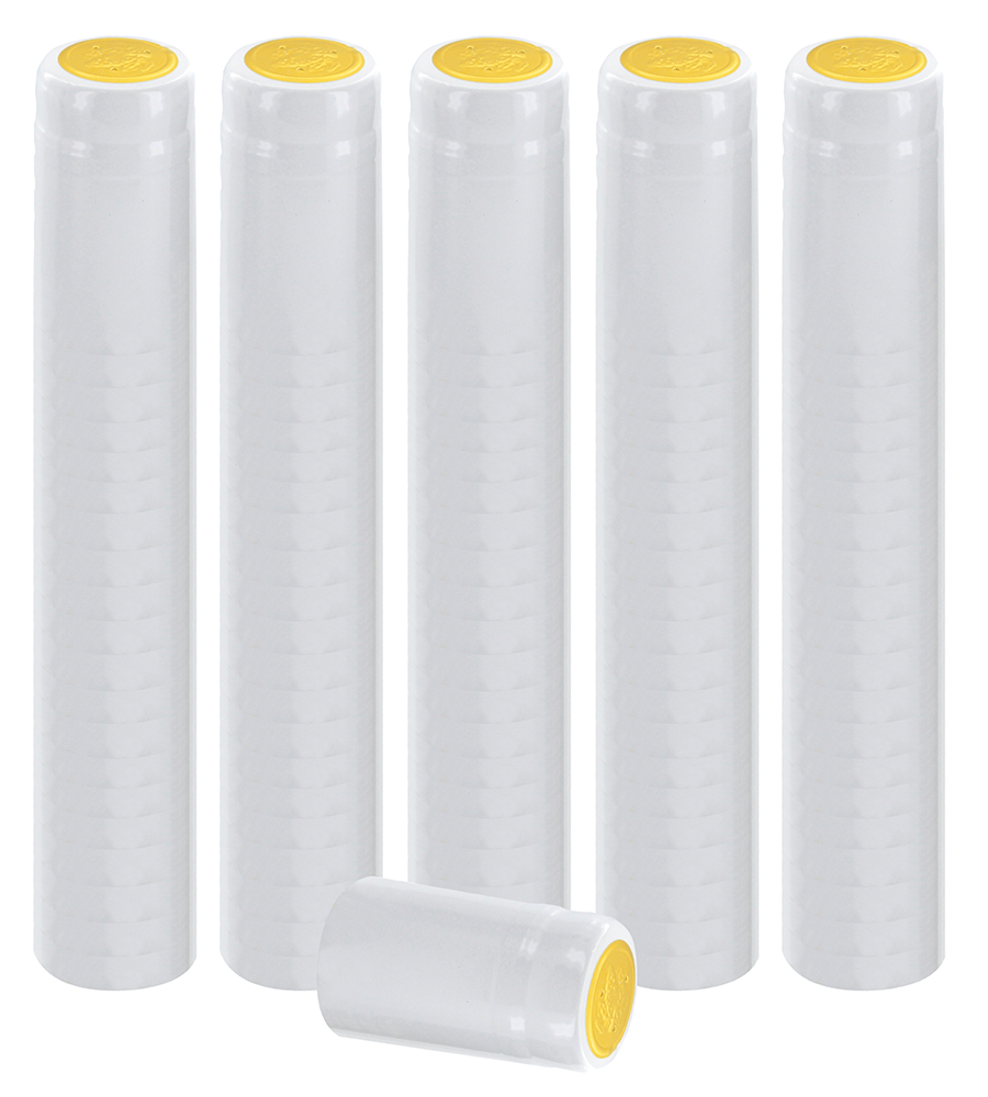 PVC Heat Shrink Capsules For Wine Bottles 100 Count (White)