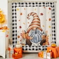 thumbnail image 4 of Fall Gnome Shower Curtains for Bathroom, Pumpkin Fallen Leaves Vintage Black White Plaid Waterproof Fabric Shower Curtain for Bathroom Bathtub Decoration, Machine Washable, 54x"78", 4 of 9