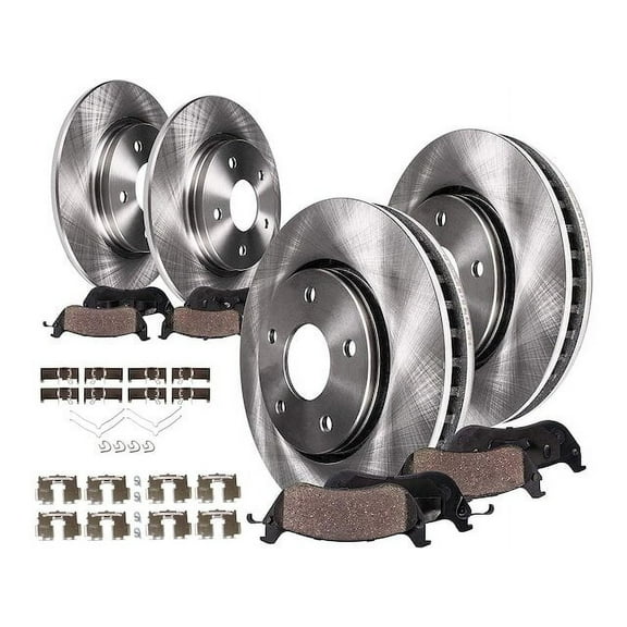 Front and Rear Brake Pad and Rotor Kit - Compatible with 2012 - 2017 Toyota Camry 2013 2014 2015 2016