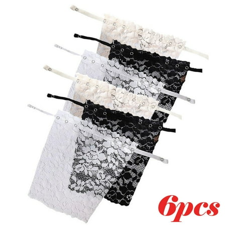 

6pcs Lady Lace Anti Peep Invisible Bra Underwear Privacy Clip On Mock Camisoles Cleavage Insert Vest