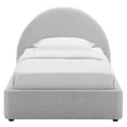 thumbnail image 5 of Resort Arched Round Twin Platform Bed in Heathered Weave Light Gray, 5 of 9