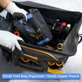 thumbnail image 2 of MELOTOUGH Canvas Zipper Tool Pouch Zipper Bag -Fastener Bag with Mesh Window and Hanging Grommets, 2 of 7