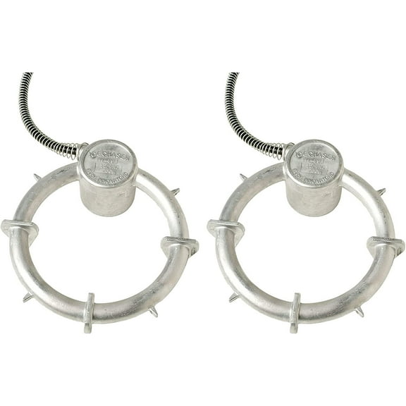 Farm Innovators H-409 Ice Chaser 1000 Watt Cast Aluminum Submersible Tank Deicer with Chew Proof Cord and Self Regulating Thermostat, Silver 2 Pack